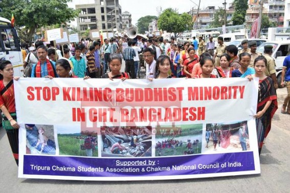 'Stop Killing Minority at Bangladesh.....', Tripura Buddhists raise voice against increasing Jihadi attacks upon Minority