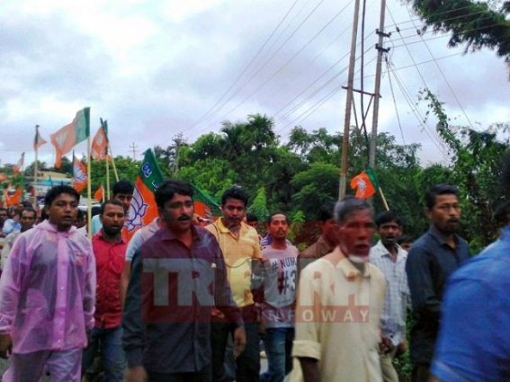 Pre-Poll violence : BJP holds statewide mass agitations