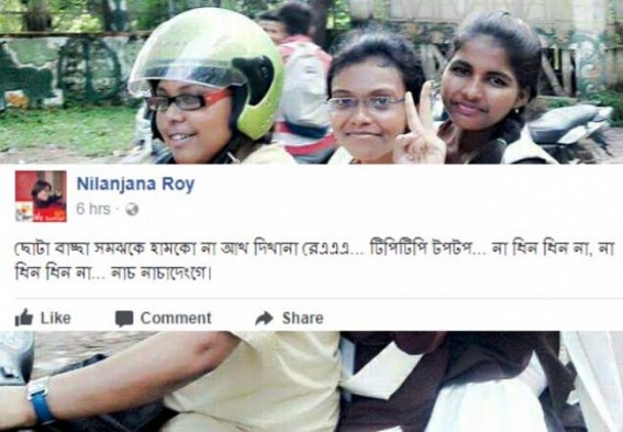 Tripura SFI leader going crazy with selfies : risking students’ lives without helmets Tripura SFI leader going crazy with selfies : risking students’ lives without helmets
