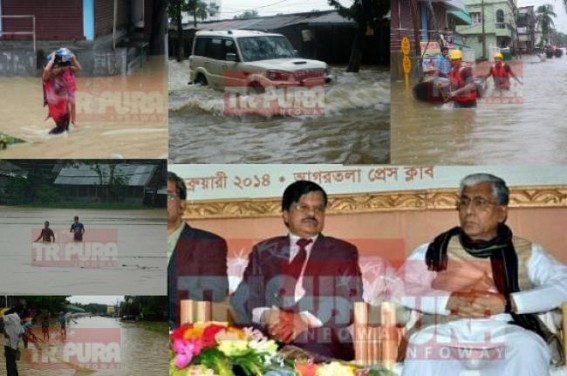 AMC Corruption causing blocked drainage flooding : Chief Secretary S.K.Pandaâ€™s tenure 2010-14 records the wrong decision of cement covering of all City drains, Tripura Govt sent AMC CEO Kiran Gitte to Singapore in 2011 to learn City planning   