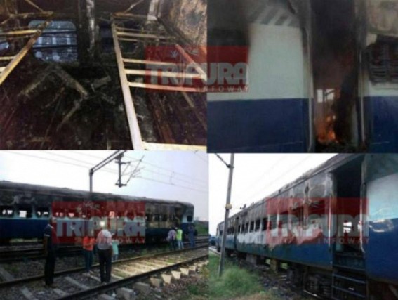 Tripura Sundari Express vandalized, 2 bogies burnt to ashes at Anand-vihar by Rapist Ram Rahimâ€™s Bhaktas : Resentment grips Tripura 