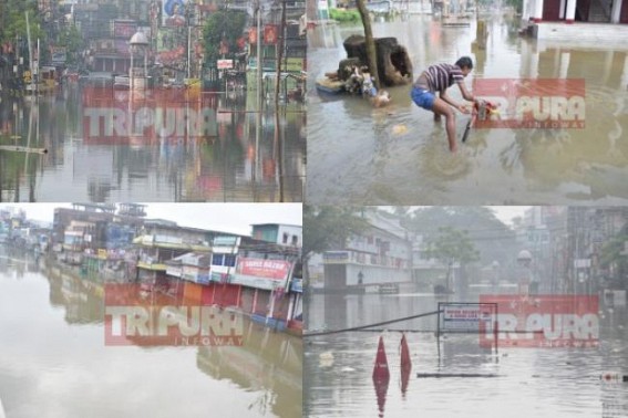 SMART City turns â€˜Water Cityâ€™ : Water-logging floods Agartala, Manik Sarkar's poor vision turns Agartala drains clogged, nightmare grips hapless public !