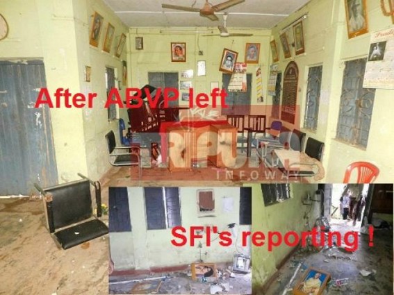 Gandhi, Nazrul, Vivekananda portraits vandalized ‘Not by ABVP’ but by SFI Gandhi, Nazrul, Vivekananda portraits vandalized ‘Not by ABVP’ but by SFI