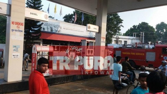 Fire at Udaipur petrol pump 