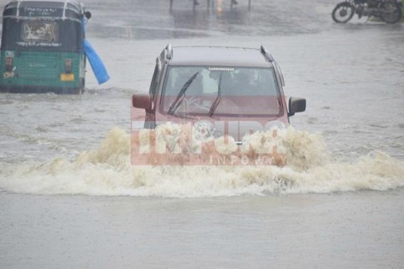 'City' life turns â€˜Shittyâ€™ : Public swimming, vehicles boating on Agartala streets as monsoon continues to shower over Northeast 