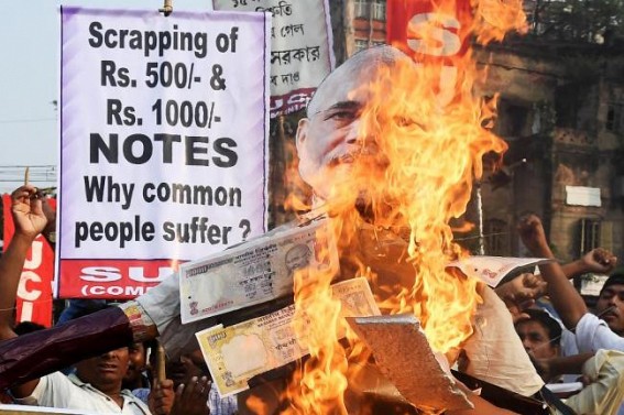 Demonetization destroyed the Massive party funds, black money of political parties : CPI-M,Trinamool, Congress vow to keep fighting against centre's 'atrocities' Demonetization destroyed the Massive party funds, black money of political parties : CPI-M,Trinamool, Congress vow to keep fighting against centre's 'atrocities'