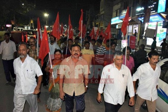 Sitaram Yechury beaten 2 days after his Anti-Nationalist remark : CPI-M hits Agartala streets with protest roars