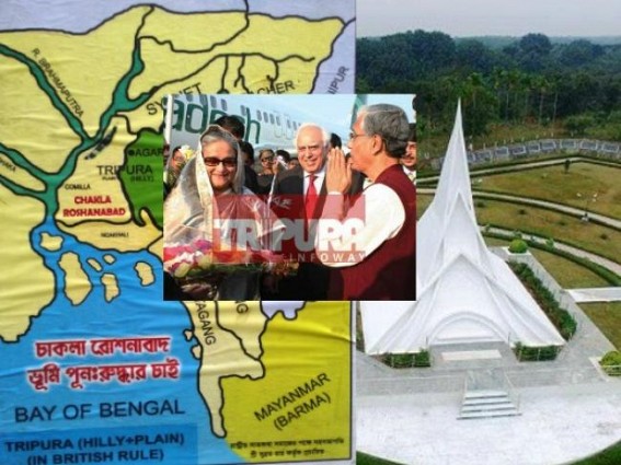 India-Bangladesh relation on peak, Tripura's Park dedicated for Indira-Mujib : But demands raising inside Tripura for recovery of Bangladesh occupied 'Chakla-Roshonabad', a great part of Comilla ! India-Bangladesh relation on peak, Tripura's Park dedicated for Indira-Mujib : But demands raising inside Tripura for recovery of Bangladesh occupied 'Chakla-Roshonabad', a great part of Comilla !