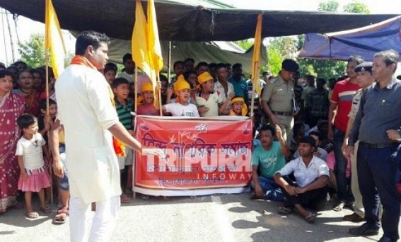 Hindus protest at Sonmaura after Loknath Baba's idol damaged