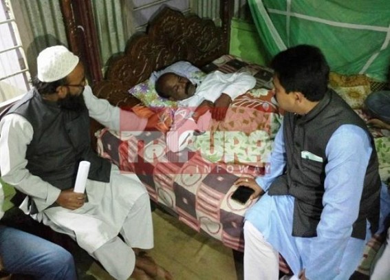 BJP Minority Morcha President visits injured BJP activistâ€™s home at Udaipur