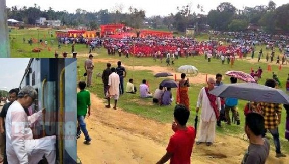 Manik’s uses Modi’s BG ladder to reach farmers, yet Kumarghat was less crowded Manik’s uses Modi’s BG ladder to reach farmers, yet Kumarghat was less crowded