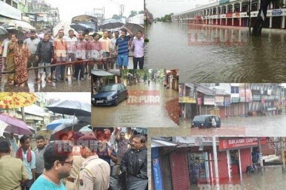 Locals protest against 'Smart City' Agartala's pathetic condition, Tripura capital turns 'Drainwater Lakeâ€™ after splash of rain : Demand helicopter-hopping CMâ€™s action plan 
