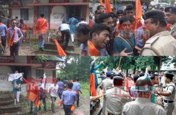 Tripura College Election : ABVP agitates after Police says ‘No party flag inside Campus’ : ABVP recovers SFI flags from Student Council, CPI-M’s murky politics under scanner Tripura College Election : ABVP agitates after Police says ‘No party flag inside Campus’ : ABVP recovers SFI flags from Student Council, CPI-M’s murky politics under scanner