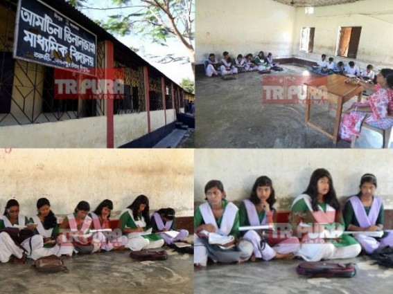 Deplorable Condition of Tripura School Education : Class-10 Students forced to sit on floor, lack of teachers paralyzed Madhyamik Schools across North Tripura 
