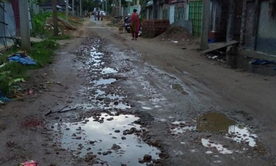 Udaipur: VIP area Dak Banglow Road badly needs repair