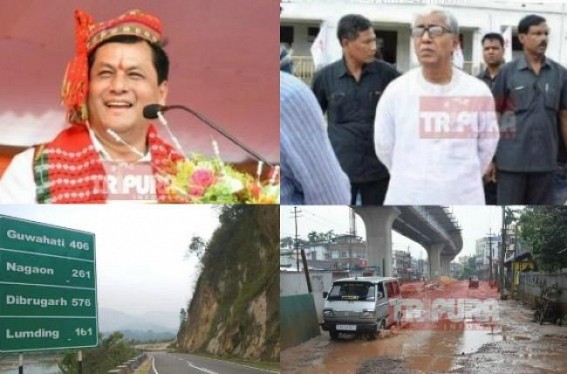 20 years of Manik Sarkar in Tripura vs 2 years of Sarbananda Sonowal at neighboring Assam : Assam roads improved from 2016, announced maternal leaves & 7th Pay Commission, but Tripura CPI-M’s deprivations continue 20 years of Manik Sarkar in Tripura vs 2 years of Sarbananda Sonowal at neighboring Assam : Assam roads improved from 2016, announced maternal leaves & 7th Pay Commission, but Tripura CPI-M’s deprivations continue