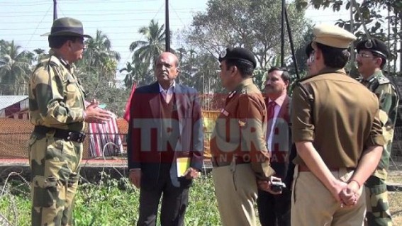 Modi Govt concerns about Tripura Border issues : Madhukar Gupta Committee Chief arrives  to inspect Indo-Bangla checkpost, smuggling, border security, fencing works 