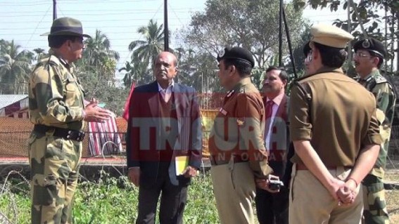 Modi Govt concerns about Tripura Border issues : Madhukar Gupta Committee Chief arrives to inspect Indo-Bangla checkpost, smuggling, border security, fencing works Modi Govt concerns about Tripura Border issues : Madhukar Gupta Committee Chief arrives to inspect Indo-Bangla checkpost, smuggling, border security, fencing works
