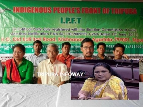 Jharna Das blasts NC Debbarma for depriving women candidates of IPFT 