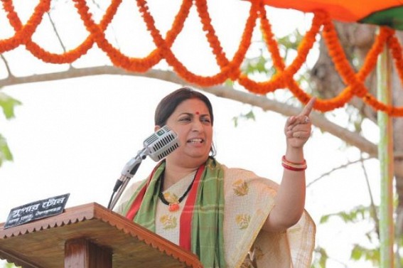 Smriti Irani starts election-campaigning in Tripura for BJP Smriti Irani starts election-campaigning in Tripura for BJP