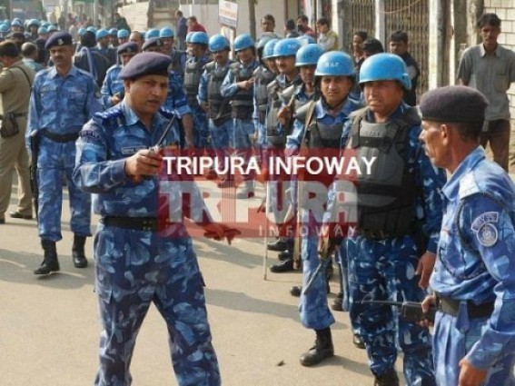 Assembly Election : Tight security vigils across Tripura Assembly Election : Tight security vigils across Tripura