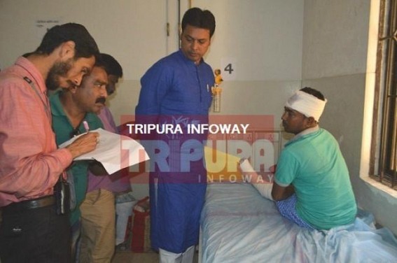 Biplab Deb meets both BJP, CPI-M injured activists at GB Biplab Deb meets both BJP, CPI-M injured activists at GB