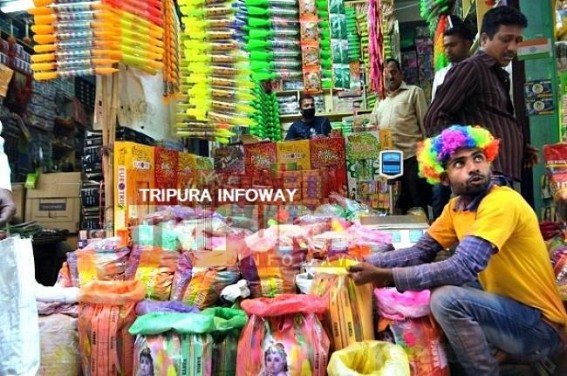 Markets set with Colours as 'Holi' is knocking the doors Markets set with Colours as 'Holi' is knocking the doors