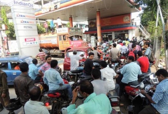 Petrol price in Tripura climbed to Rs. 72 per litre 