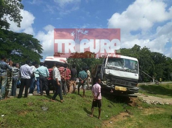 Road mishap on National Highway, 1 serious