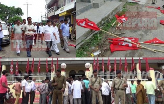 Biplabâ€™s BRUTAL Era : CPI-M top leaders, activists beaten in Tripura during 'unpermitted(?)â€™ rally : 7 injured, Police files case against CPI-M leaders for holding 'unpermitted' rally