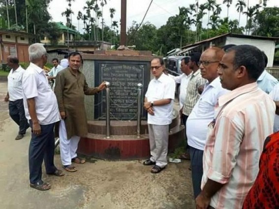 CPI-M leaders visited Former Deputy CM Lt. Baidyanath Majumder's statue demolition spot