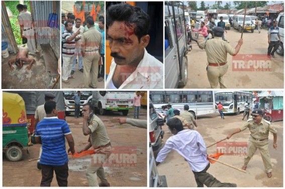 BJP, BMS clash leads Bloodshed, Lathi Charge in Capital City : 6 BJP activists injured by BMS, journalists attacked 