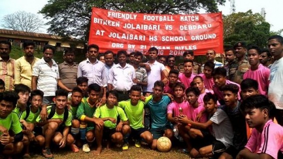 Assam Rifles organised friendly football match at Jolaibari