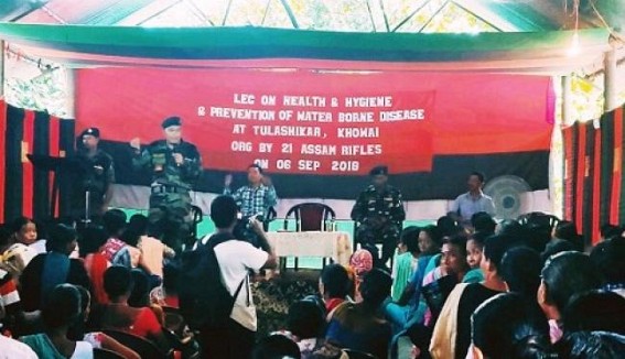 Assam Rifles conducts a workshop on health & hygiene and prevention of water borne diseases