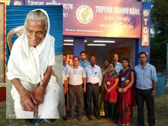 Tripura bank felicitates 107-yr-old customer