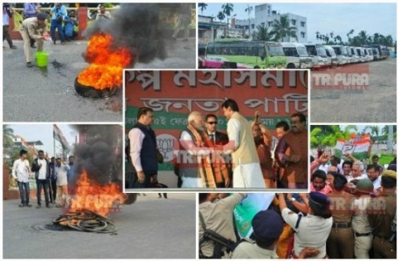 JUMLA Partyâ€™s 1st major jolt after 6 months of Govt formation via FAKE promises in Tripura : Nationwide Public response highest to 'Bandh' in Tripura in comparison to other BJP-ruled states 