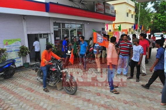 Tripuraâ€™s rare example against Biplabâ€™s JUMLA Empire : Petrol Pump dealers observed strike on Fuel Price hike