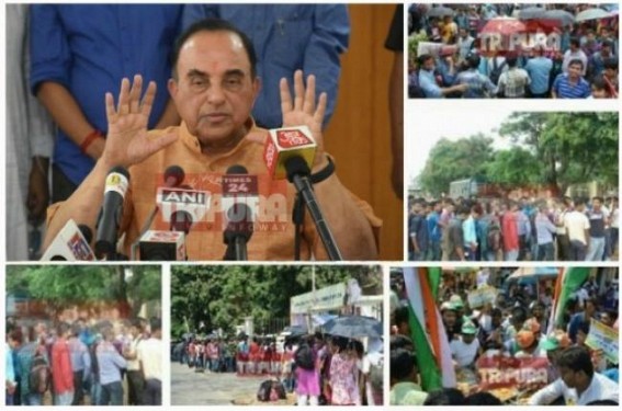 JUMLA Partyâ€™s Hindutva plank misfires in Tripura; rather than 7th CPC, Job for 7 Lakhs youths, Subramanian Swamyâ€™s â€˜Ram Mandirâ€™ chants anger masses 