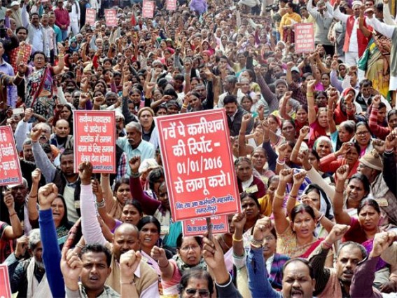 Protests in various BJP ruled states for pay hikes