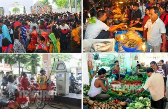 Down Economy, Crisis hit Durga Puja, Dasami celebration in Tripura : Business declined, limited budget of households affected puja days
