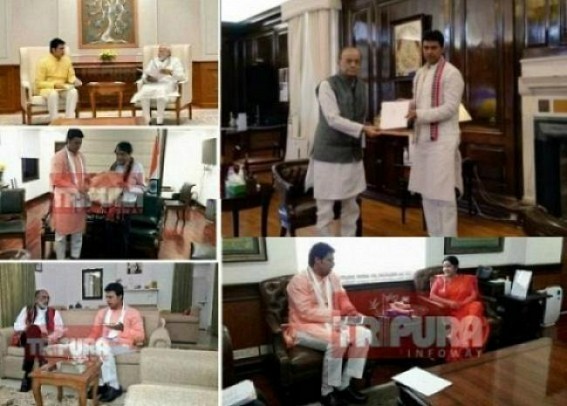 Weekly Delhi visitor Biplab returned only with Pictures with Central Ministers, No Funds : JUMLA Gurus Modi, Amit Shah deserted Tripura Cashless after fooling voters with FAKE promises