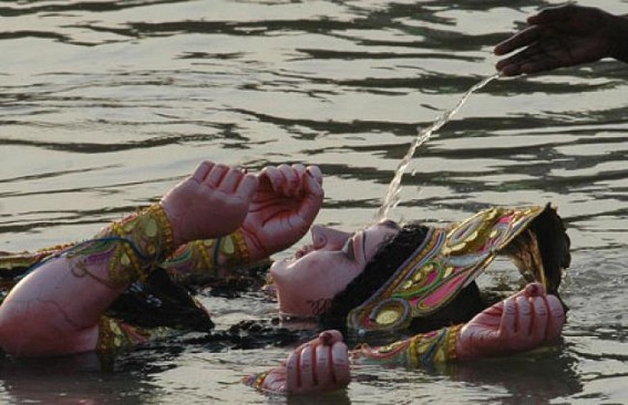Pollution Control Board in action to clean Howrah river after Dashami Pollution Control Board in action to clean Howrah river after Dashami