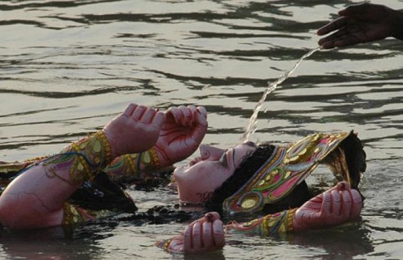 Pollution Control Board in action to clean Howrah river after Dashami