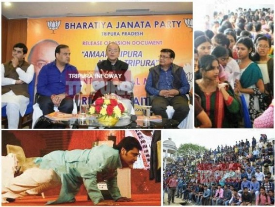 Only 5 months left for Biplab Deb to fill up 50,000 vacant posts under State Govt as BJP's Vision Document promised, '50,000 Govt jobs within one year' Only 5 months left for Biplab Deb to fill up 50,000 vacant posts under State Govt as BJP's Vision Document promised, '50,000 Govt jobs within one year'