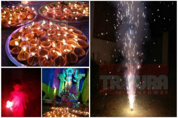 Tripura celebrates Diwali with fervour : Houses decorated with candles, lamps on auspicious Diwali evening, fire crackers burnt Statewide  