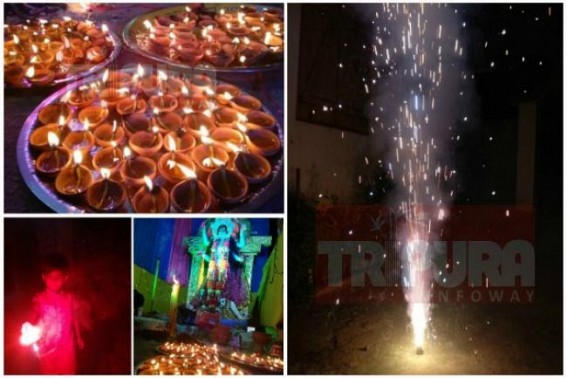 Tripura celebrates Diwali with fervour : Houses decorated with candles, lamps on auspicious Diwali evening, fire crackers burnt Statewide Tripura celebrates Diwali with fervour : Houses decorated with candles, lamps on auspicious Diwali evening, fire crackers burnt Statewide