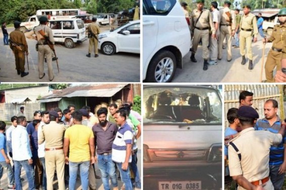 Crime Queen Pratima, Fraud Biplabâ€™â€™s organized violence : After Belonia violence, BJP's brutal attack upon Ex-CM Manik Sarkar at Bishalgarh rally, situation tensed, MLA's vehicle broken 