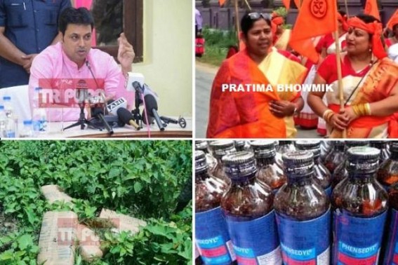 Biplab, Pratima’s Ganja Business, Phensedyl Smuggling, Narcotics Empire, Organized Crimes unite Tripura’s Opposition Parties : BJP lost mass support, turns JUMLA Party Biplab, Pratima’s Ganja Business, Phensedyl Smuggling, Narcotics Empire, Organized Crimes unite Tripura’s Opposition Parties : BJP lost mass support, turns JUMLA Party