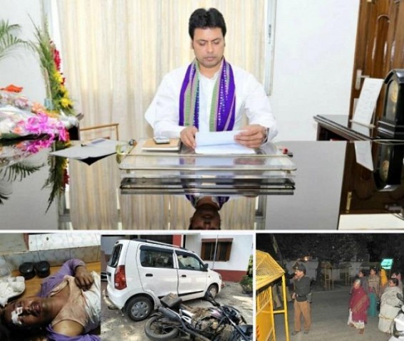 BJP, RSS's statewide violence cripples law and order in Tripura : Tension at West District, Srpahijala District, Biplab’s Organized Terror continue, Democracy butchered under JUMLA Era BJP, RSS's statewide violence cripples law and order in Tripura : Tension at West District, Srpahijala District, Biplab’s Organized Terror continue, Democracy butchered under JUMLA Era