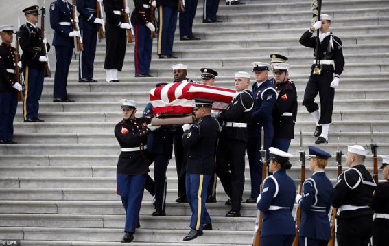 Bush Sr.'s coffin back in Texas for final farewell Bush Sr.'s coffin back in Texas for final farewell